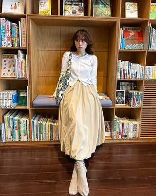 Balloon bunning long skirt