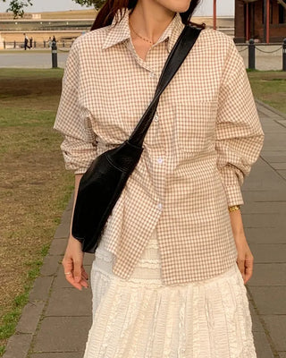 Oversized check shirt