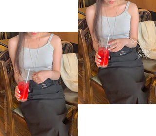 U-neck ribbed sleeveless top (3c)