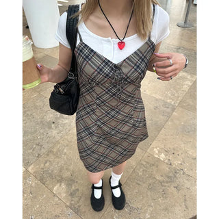 2-button round short-sleeved T-shirt