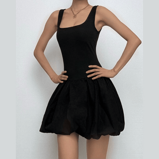 Square neck solid ruched backless cami mini dress