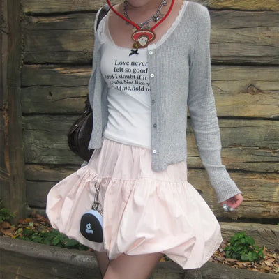 Nylon pumpkin skirt