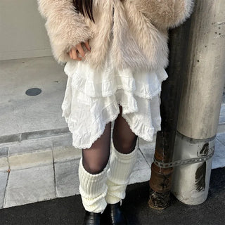 Asymmetrical mini skirt