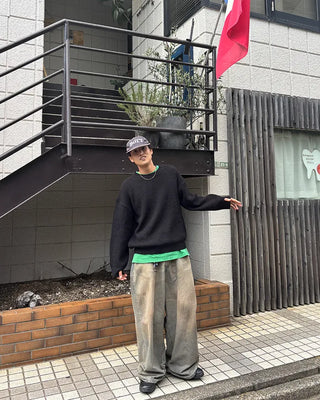 Crew Neck Rib Knit