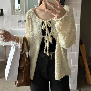 Boucle Double Ribbon Cardigan