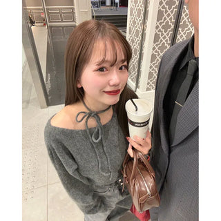 Choker One-Shoulder Knit