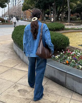 Leather Hobo Shoulder Bag