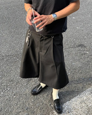 Back-band slacks Bermuda shorts