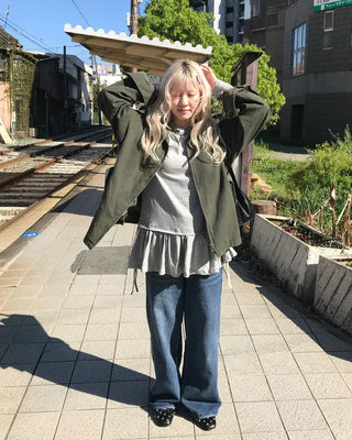 Parka Side Shirring Dress