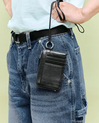 [2nd Re-release] (ORIGINAL) Strap Leather Card Wallet (black)
