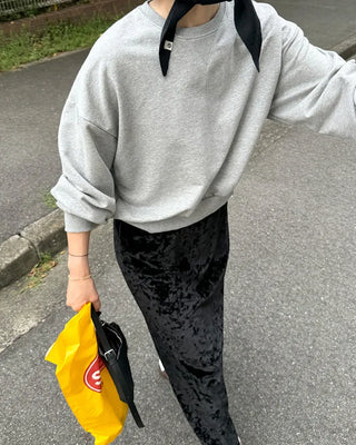 Basic color sweatshirt