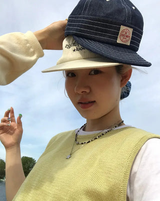 Denim Stitch Camp Cap