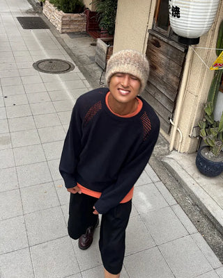 Loose-fit raglan knit