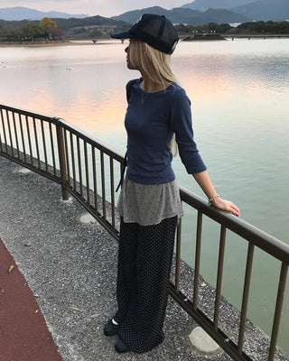 Polka Dot Waist String Pants