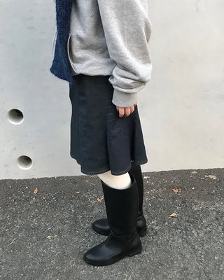 Leather long boots