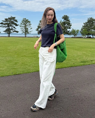Eyelet Wrap Set Cotton Pants