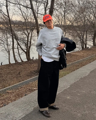 Supima cotton panel sweatshirt