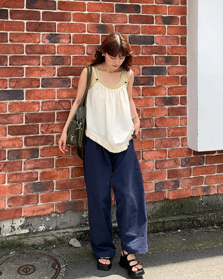 Side-string big shoulder bag
