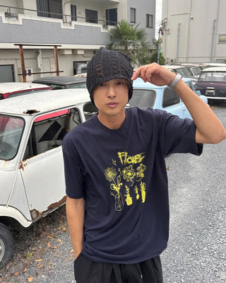 Flower Print Half-Sleeve T-Shirt