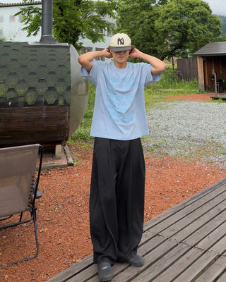 Two-pleat wide slacks