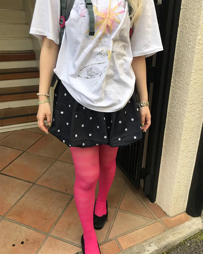 Polka Dot Pumpkin Balloon Fit Mini Skirt