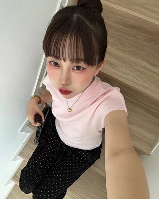 Slim short-sleeve knit