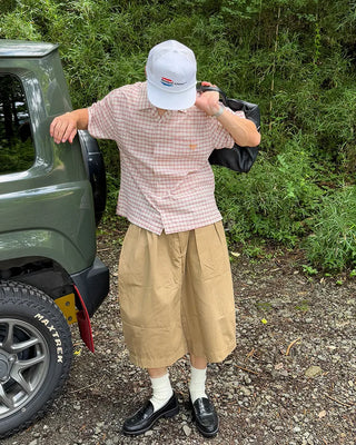 Pintuck Cotton Bermuda Shorts