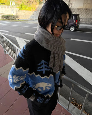Cowichan wool knit cardigan