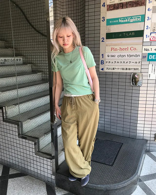 Layered Tencel Half T-Shirt