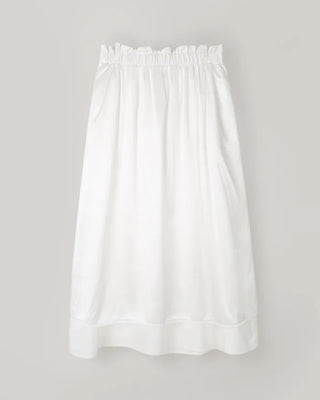 Cotton frill midi skirt