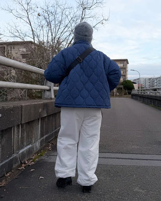 Wave quilted jacket