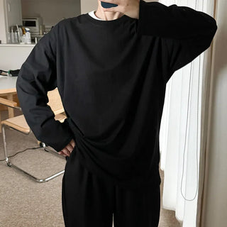 Oversized basic long-sleeved T-shirt
