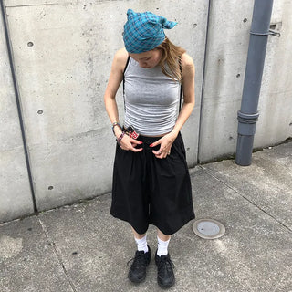 Square check scarf