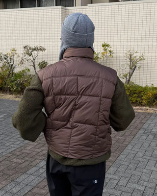 High-neck padded vest
