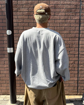 Henley neck sweatshirt