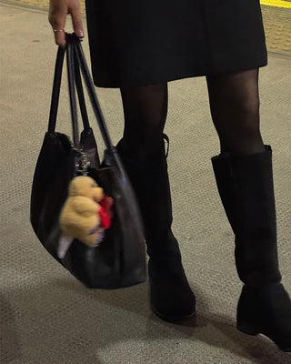 Leather tote bag