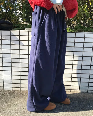 Waist String Fleece Jogger Pants