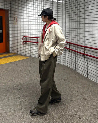 (Unisex) Drawstring Pintuck Slacks