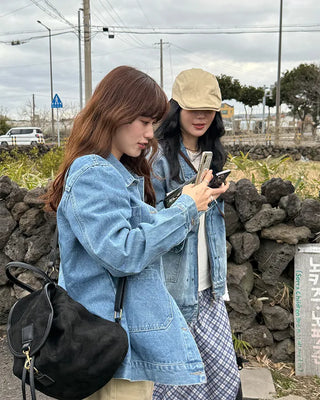 Denim pocket single jacket