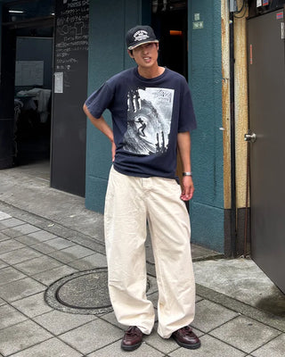 Loose Fit Round Cotton Pants