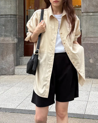 Flared Bermuda shorts