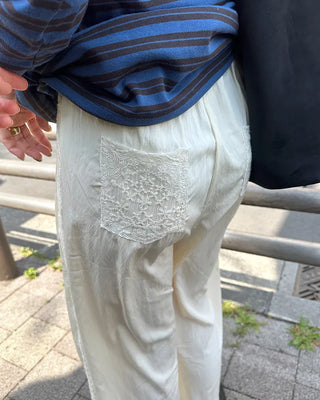 Side lace sweatpants