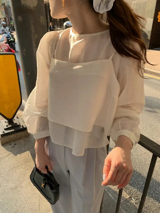 [6 colors] Pleated wide-leg slacks