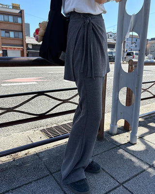 Wrap skirt pants