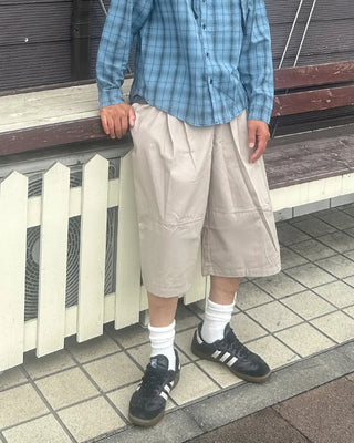 Oversized Banded Bermuda Pants