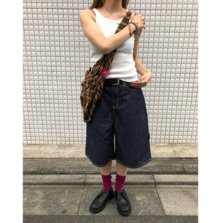 Bermuda denim pants