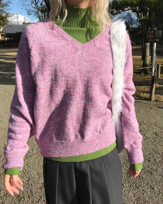 Half-neck long-sleeve T-shirt