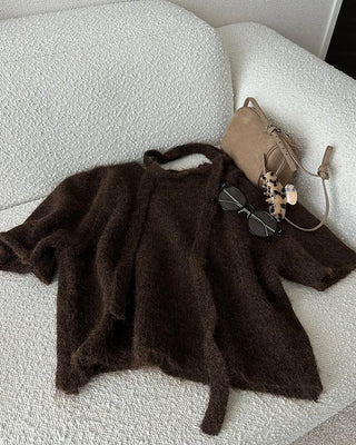 Suede Square Belt Shoulder Bag