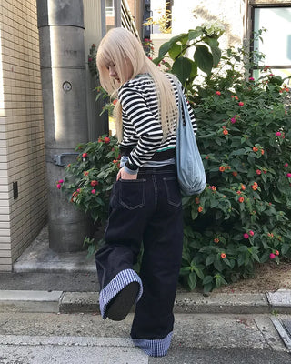 Two-tone striped cardigan
