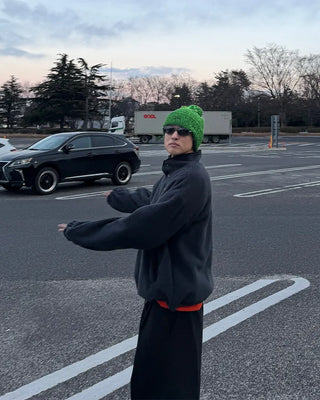 Half-neck button fleece